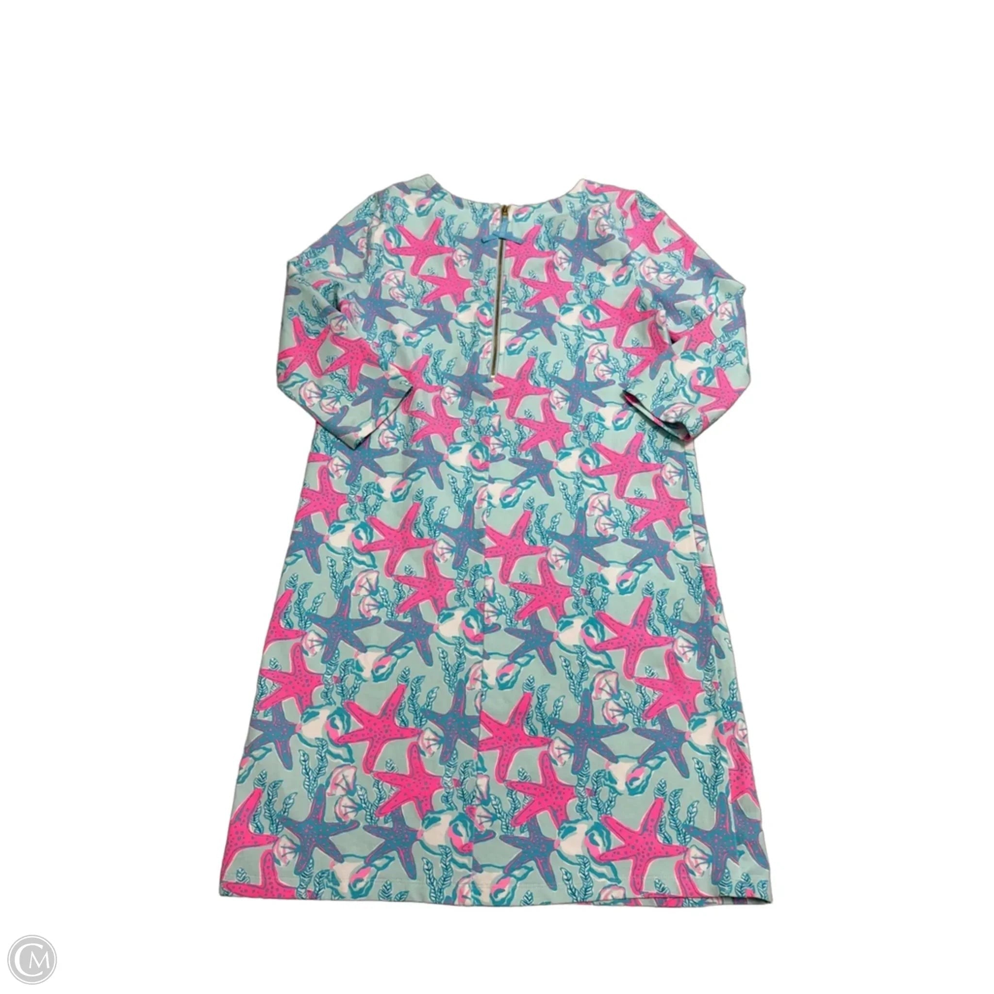 Dress Casual Short By Vineyard Vines In Blue & Pink, Size: L