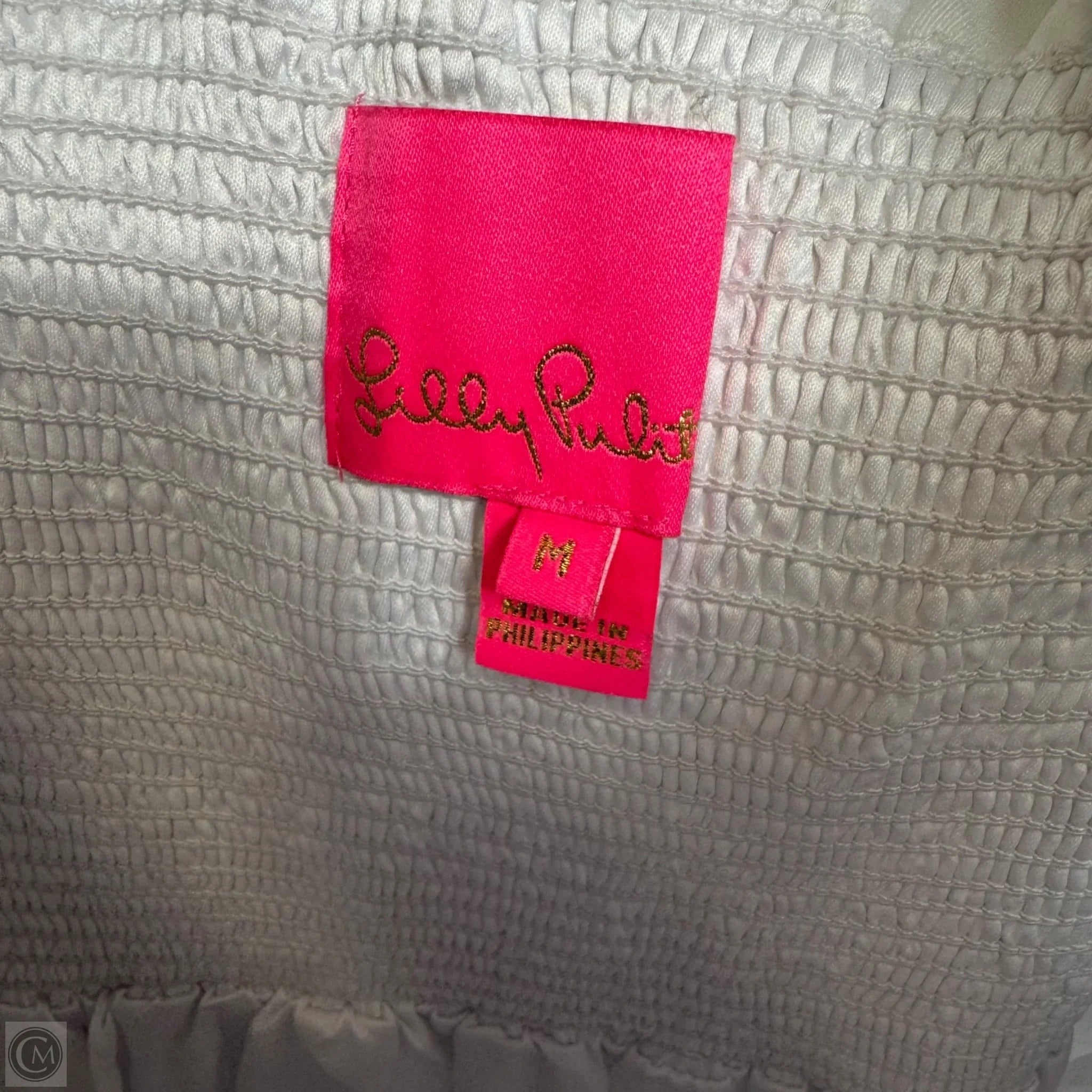 Rivera Midi Dress Designer By Lilly Pulitzer In White, Size: M