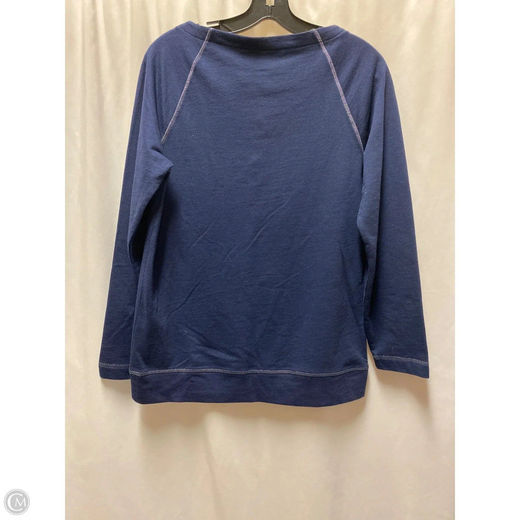 Top Long Sleeve By Chicos In Navy, Size: S