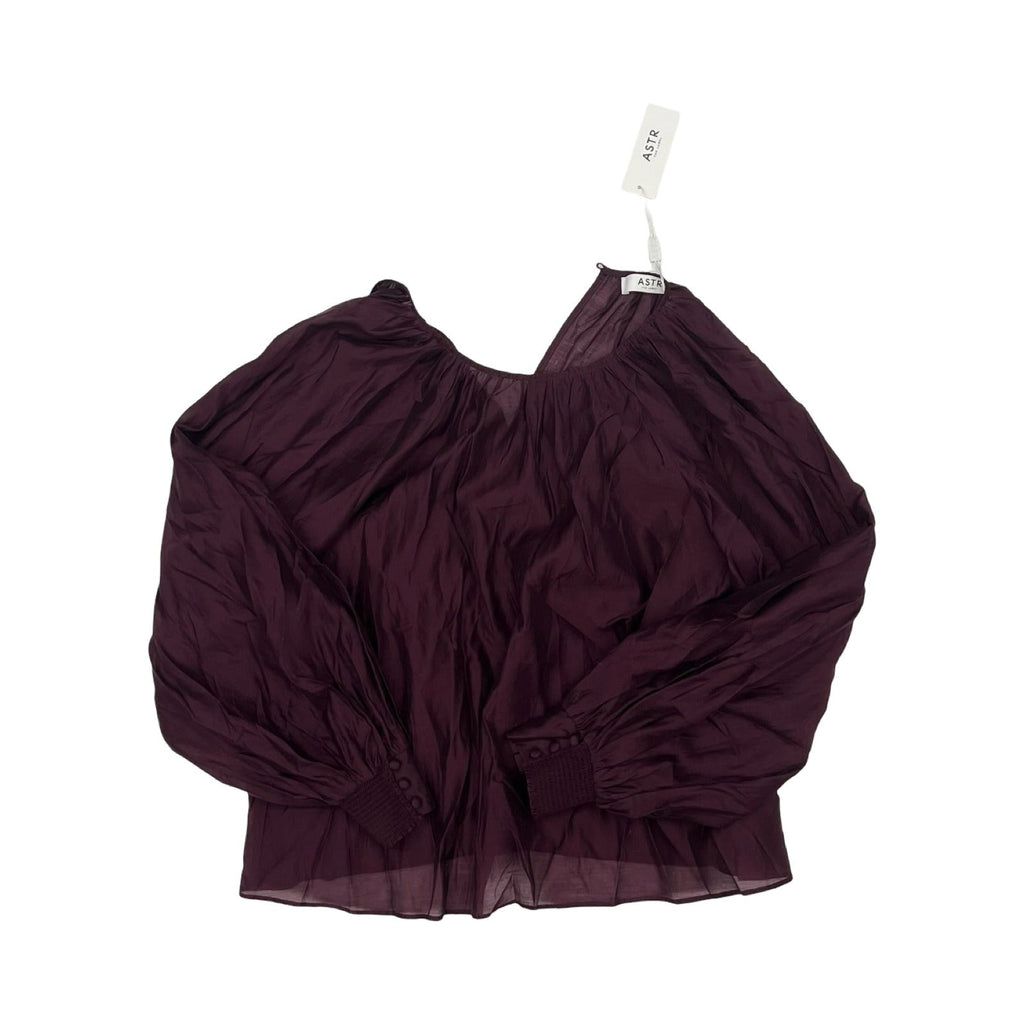 Blouse Ls By Astr In Purple, Size:M