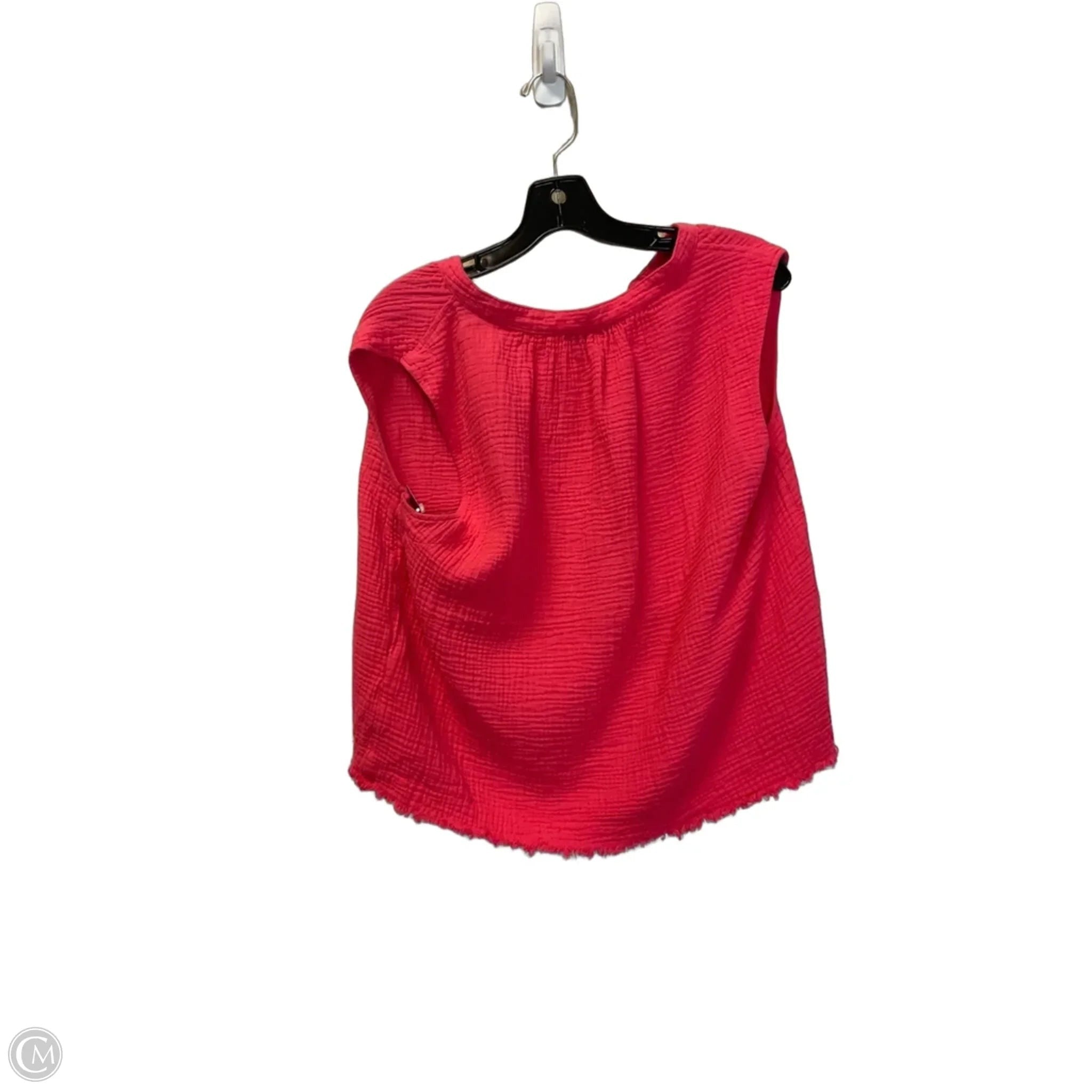 Top Sleeveless By Dkny In Red, Size: M