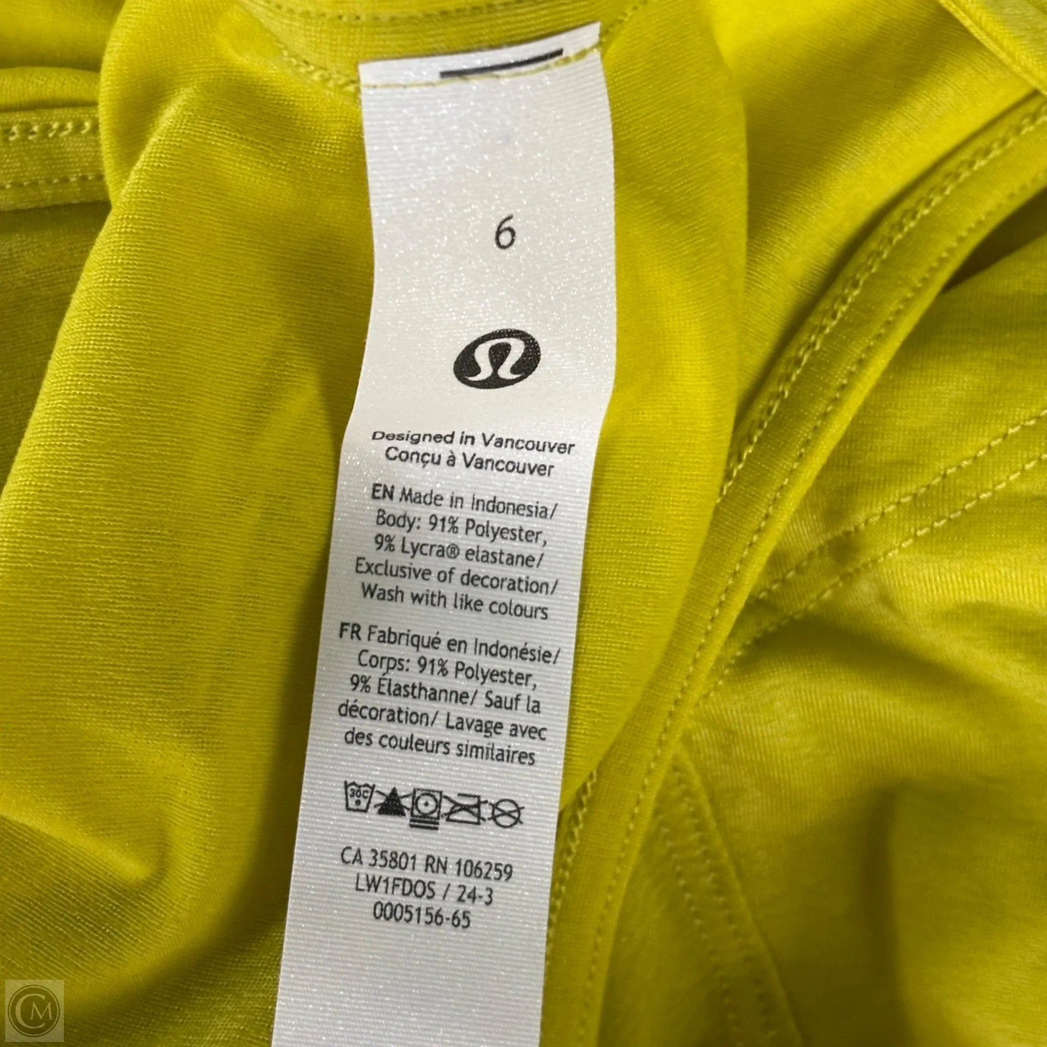 Athletic Tank Top By Lululemon In Green, Size: S
