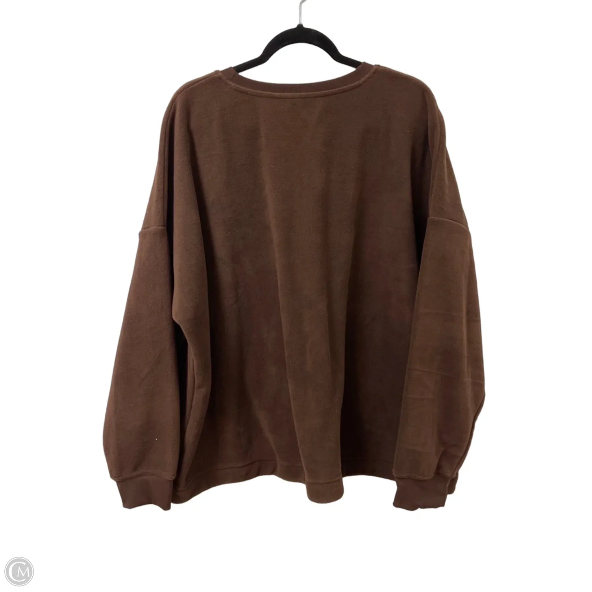 Athletic Sweatshirt Crewneck By Tek Gear In Brown, Size: 3x