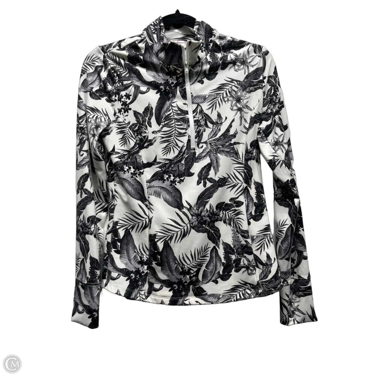 Top Long Sleeve By Tommy Bahama In Black & White, Size: S