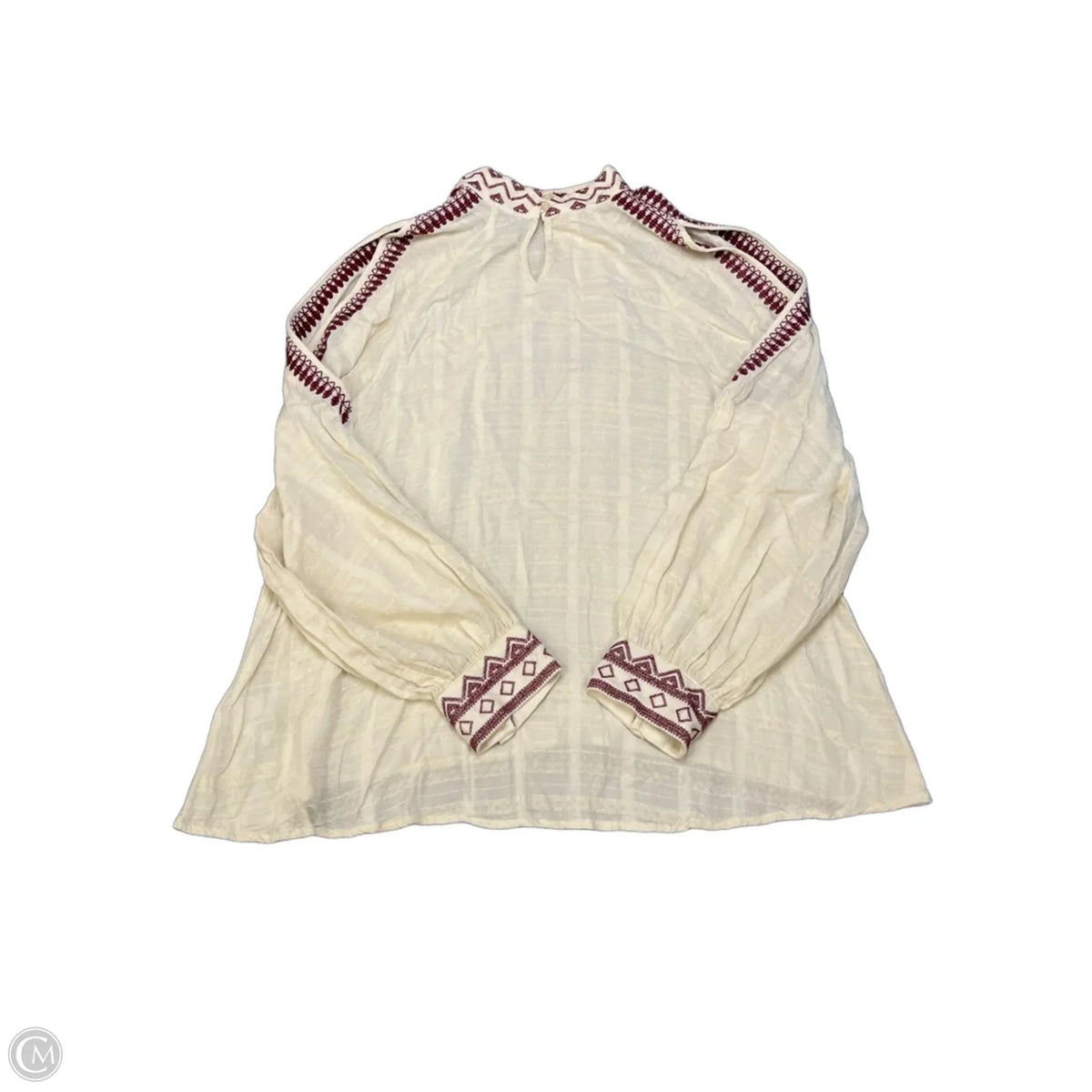 Top Long Sleeve By Maeve In Cream, Size: L