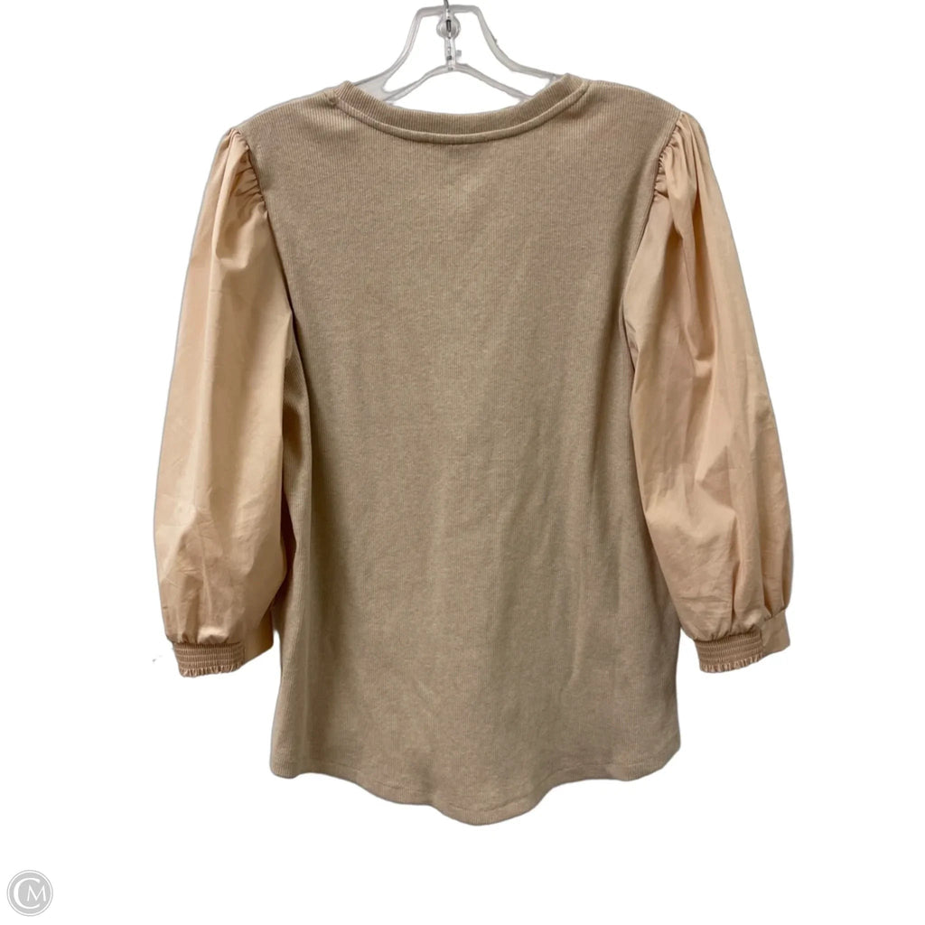 Top Long Sleeve By Chicos In Cream, Size: L