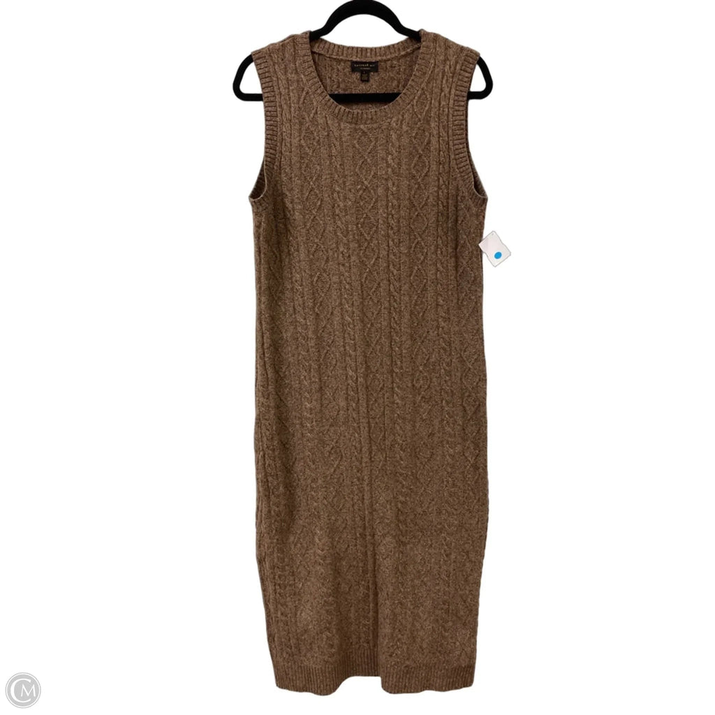 Dress Sweater By Current Air In Brown, Size: L