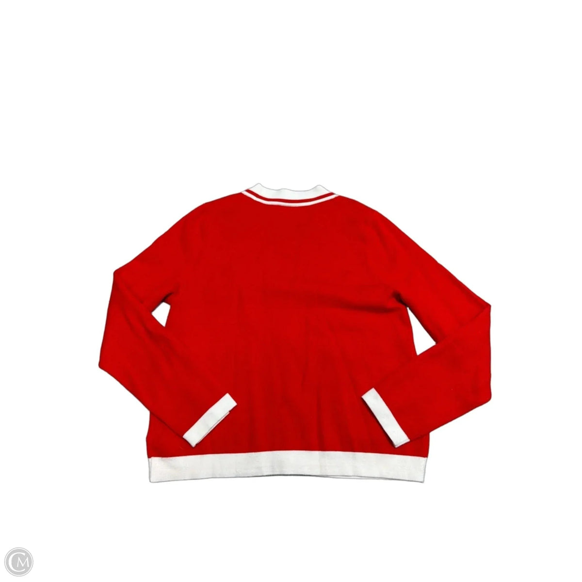 Sweater Cardigan By Adrienne Vittadini In Red, Size: L