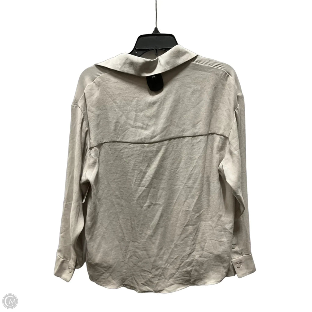 Top Long Sleeve By Mng In Beige, Size: S
