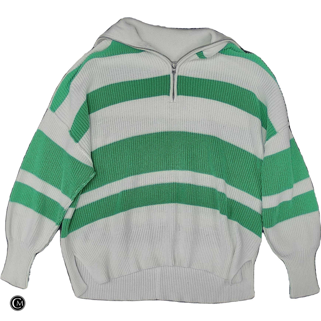 Sweater By Aerie In Green & White, Size: S