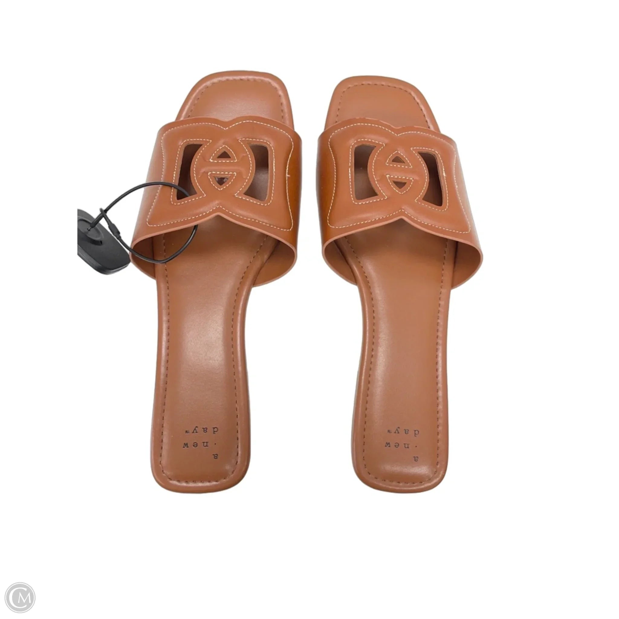 Sandals Flats By A New Day In Brown & Cream, Size: 9.5