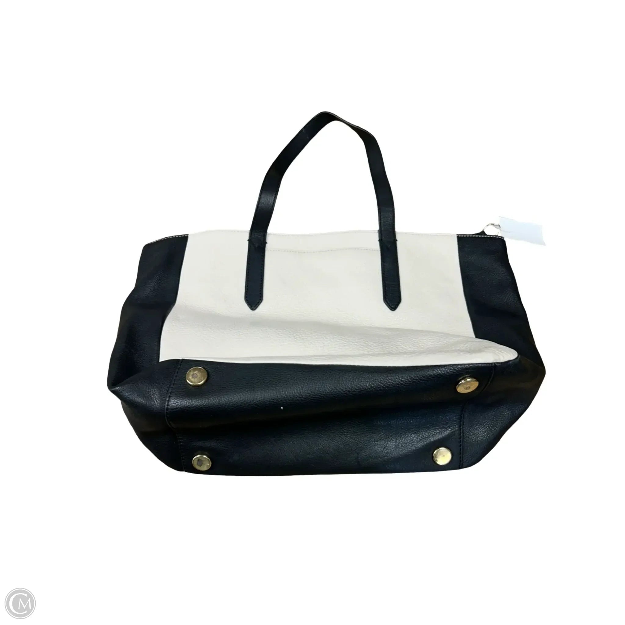 Handbag Leather By Fossil, Size: Medium