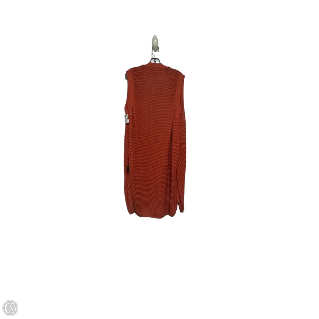 Sweater Cardigan By Lane Bryant In Orange, Size: 3x