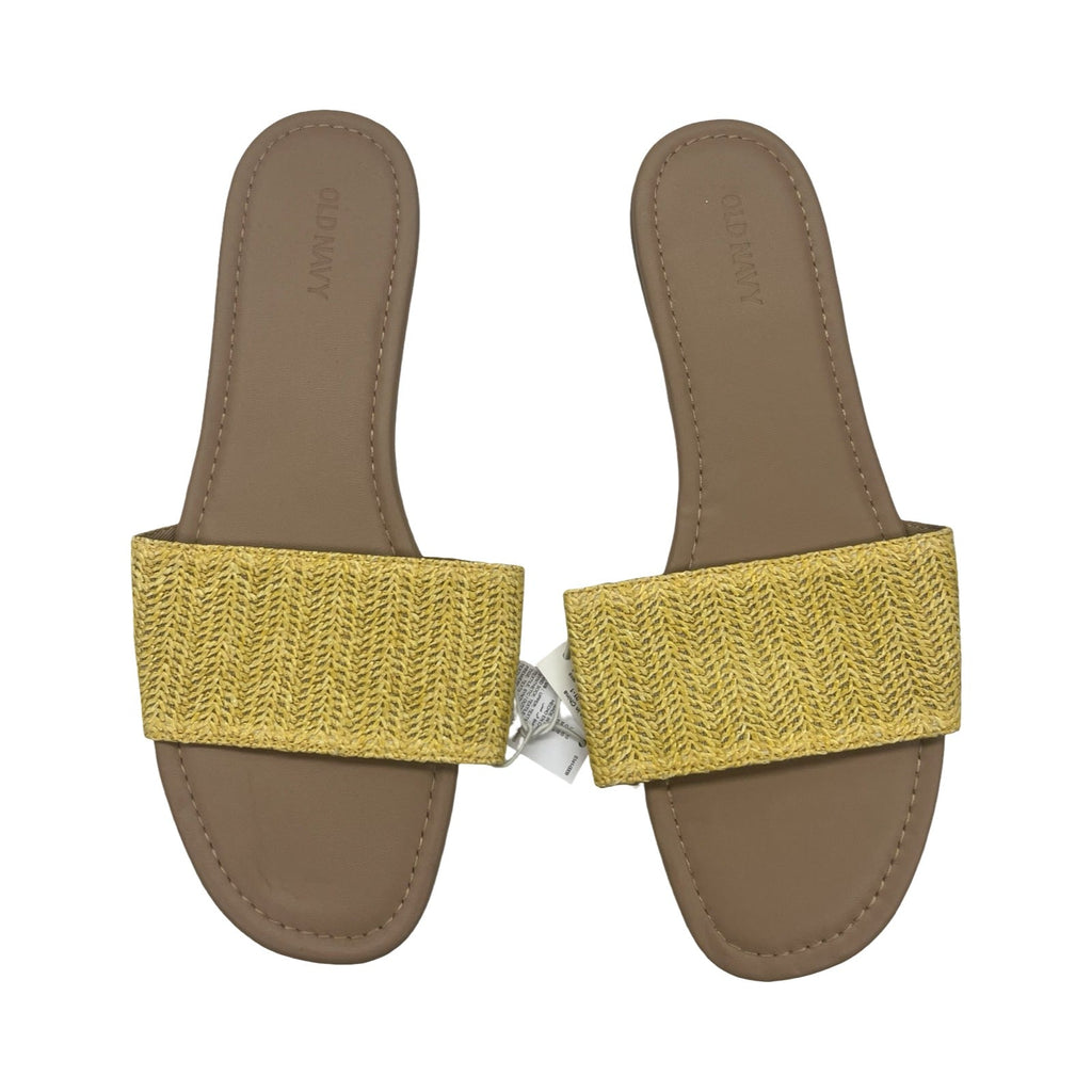 Sandals Flats By Old Navy In Yellow, Size:10