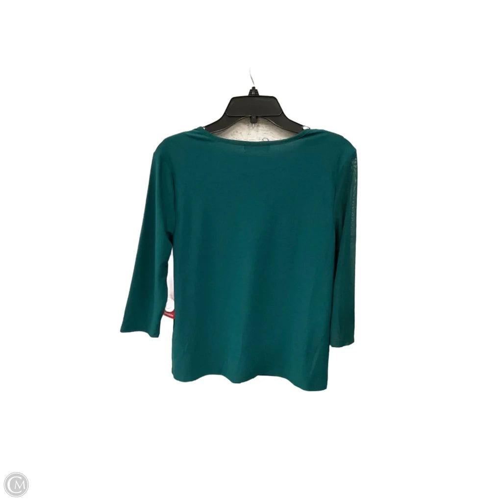 Top 3/4 Sleeve Basic By 89th And Madison In Green, Size: M