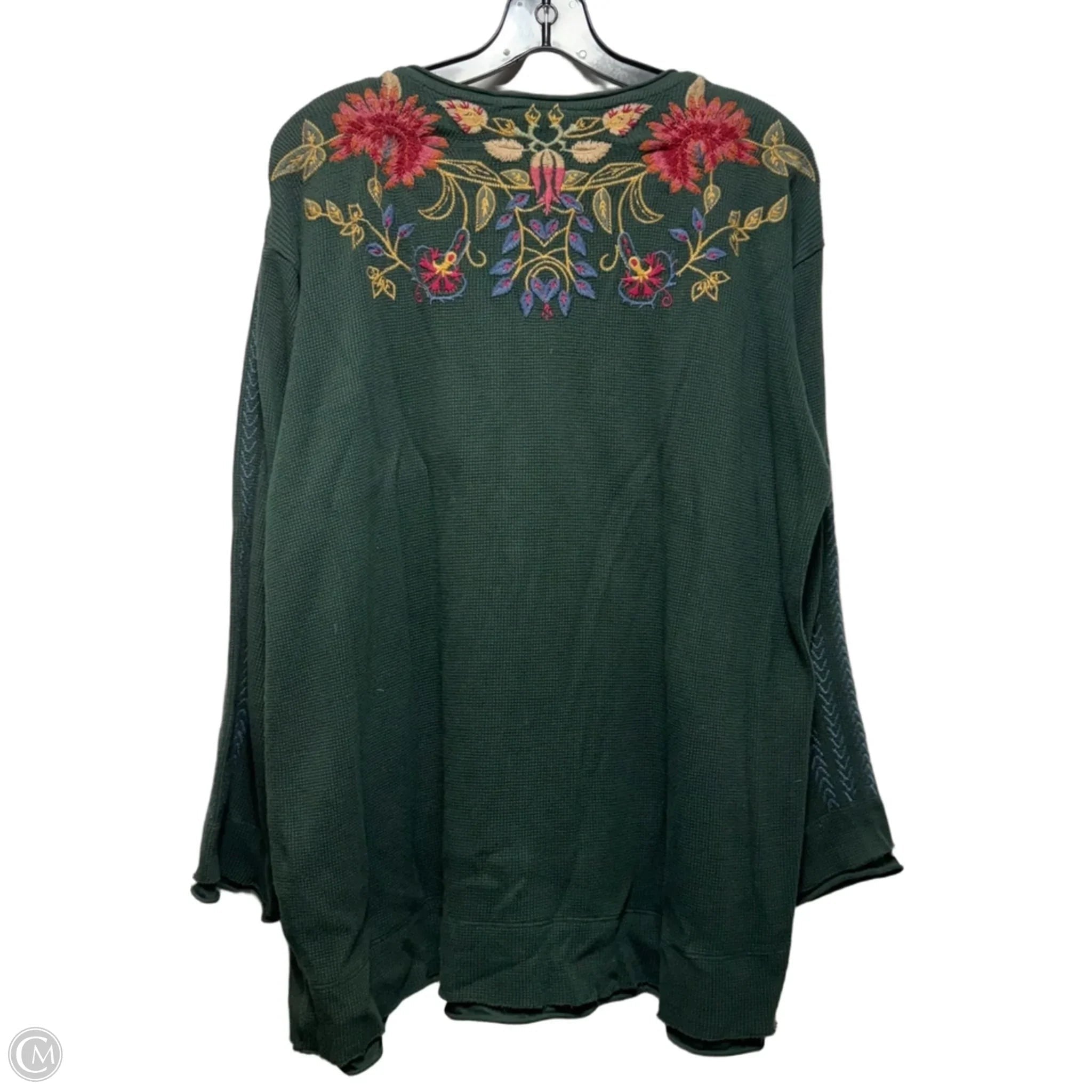 Top Long Sleeve By Johnny Was In Floral Print, Size: Xl