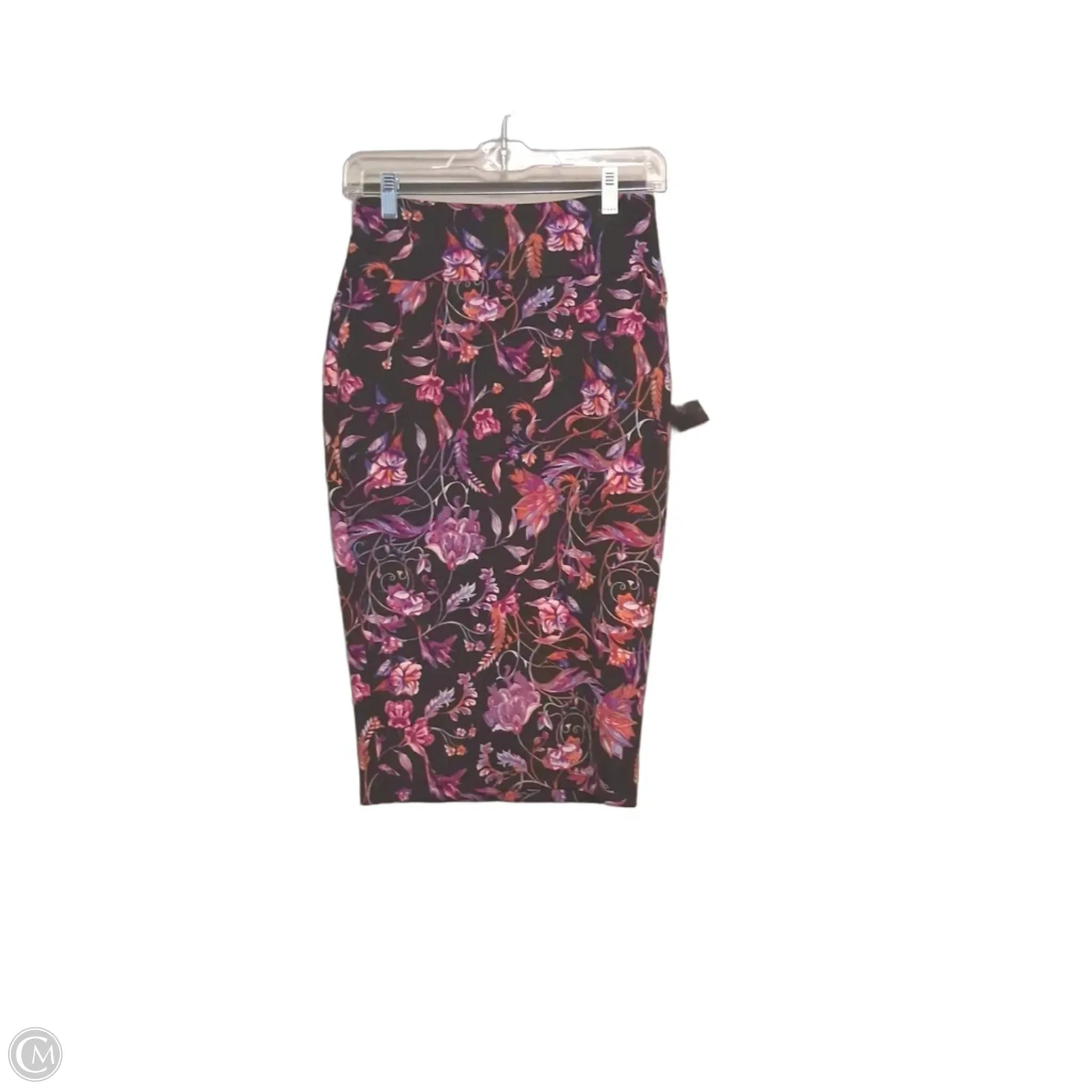 Skirt Midi By Thalia Sodi In Black & Purple, Size: 6