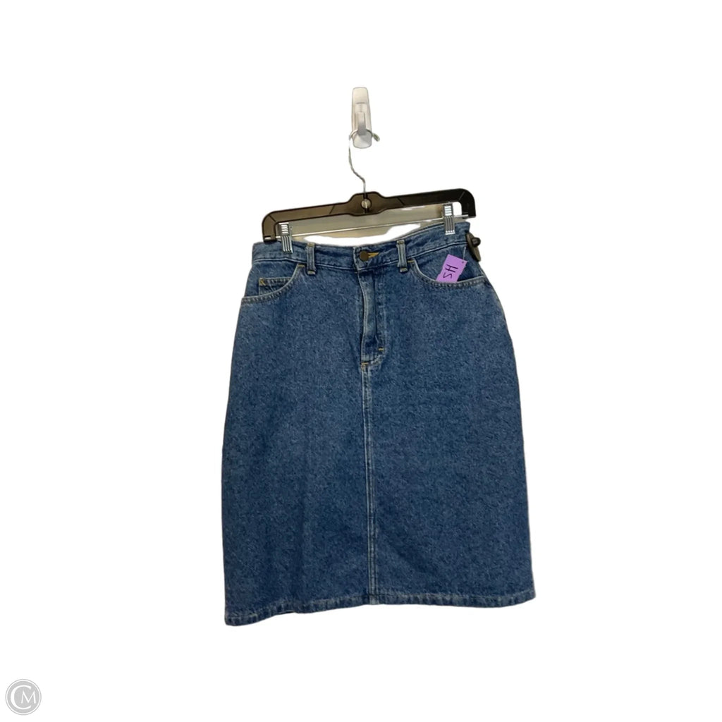 Skirt Mini & Short By Lee In Blue Denim, Size: M