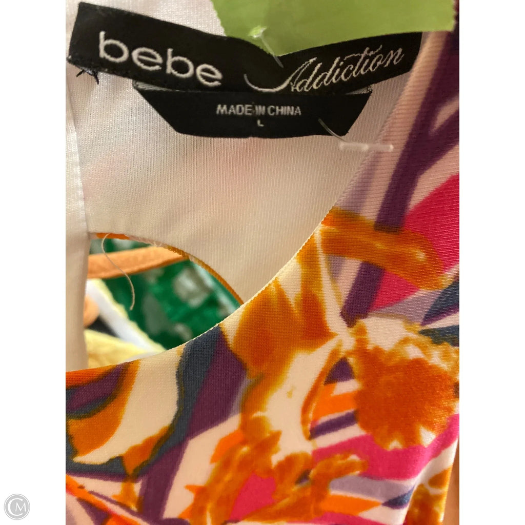 Dress Casual Midi By Bebe In Orange, Size: L