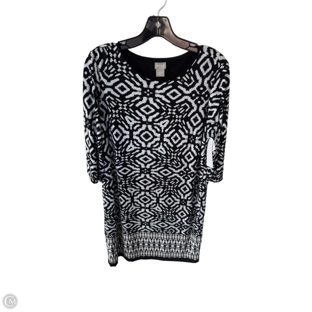 Dress Work By Chicos In Black & White, Size: M