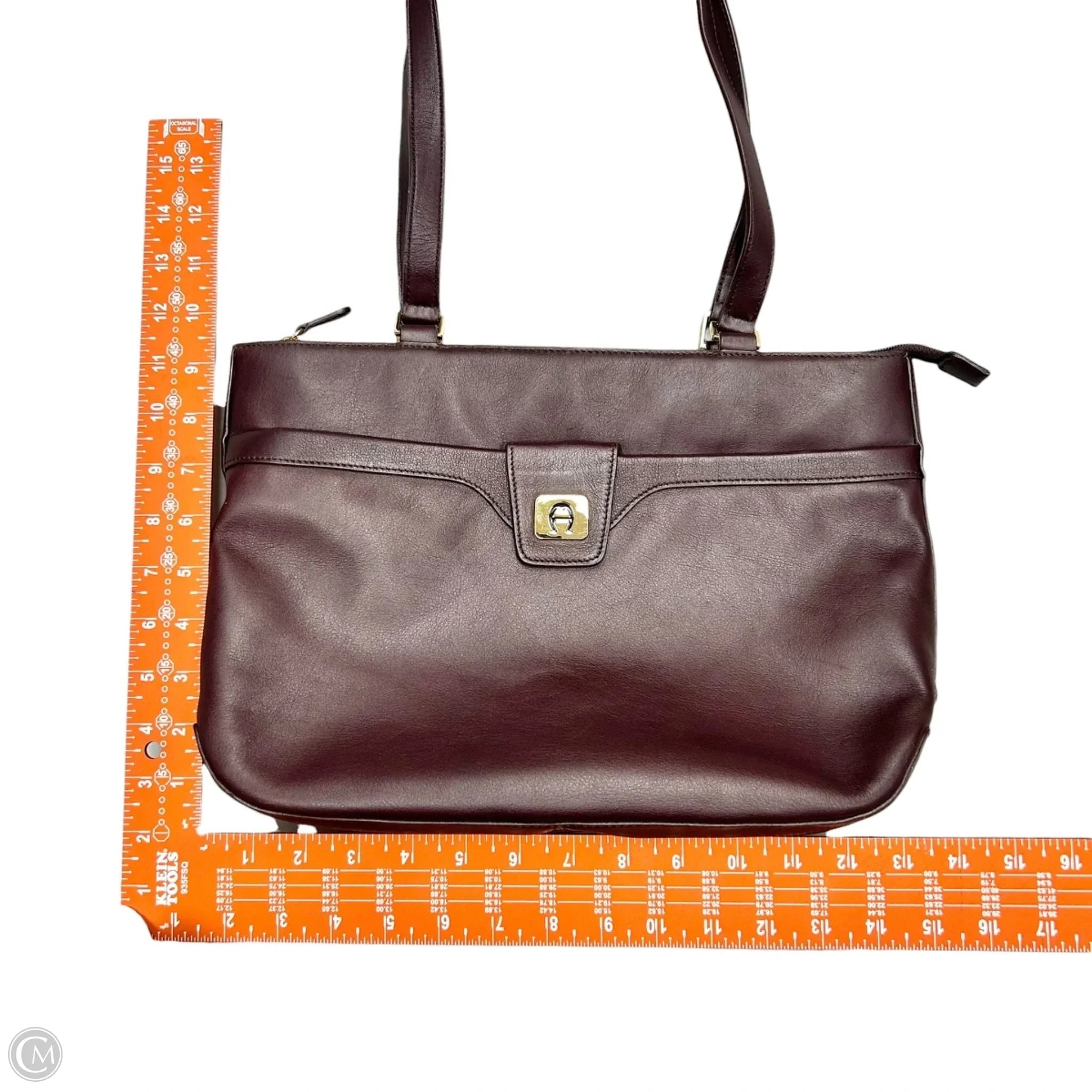 Handbag Leather By Etienne Aigner, Size: Medium