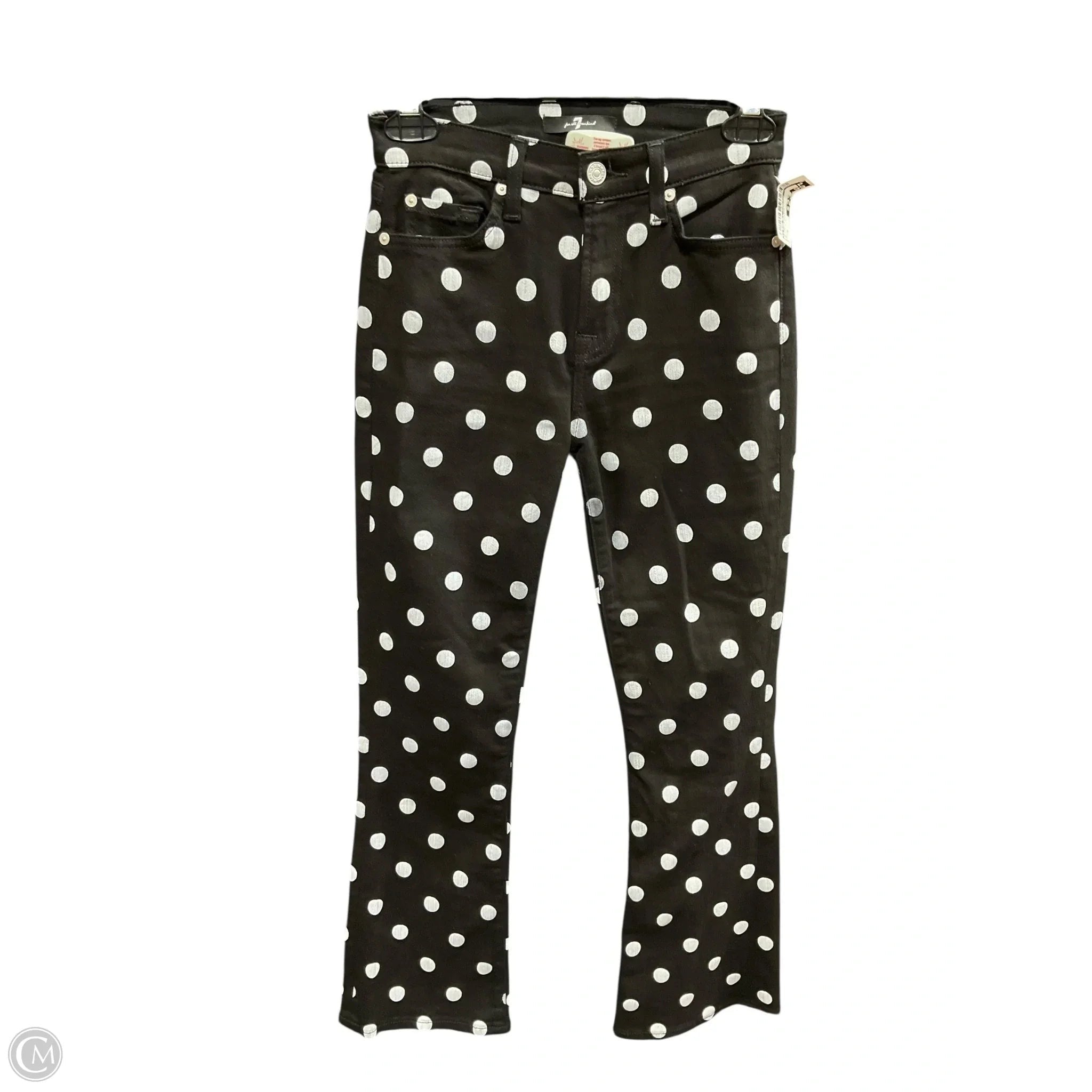 Jeans Straight By 7 For All Mankind In Black & White, Size: 0