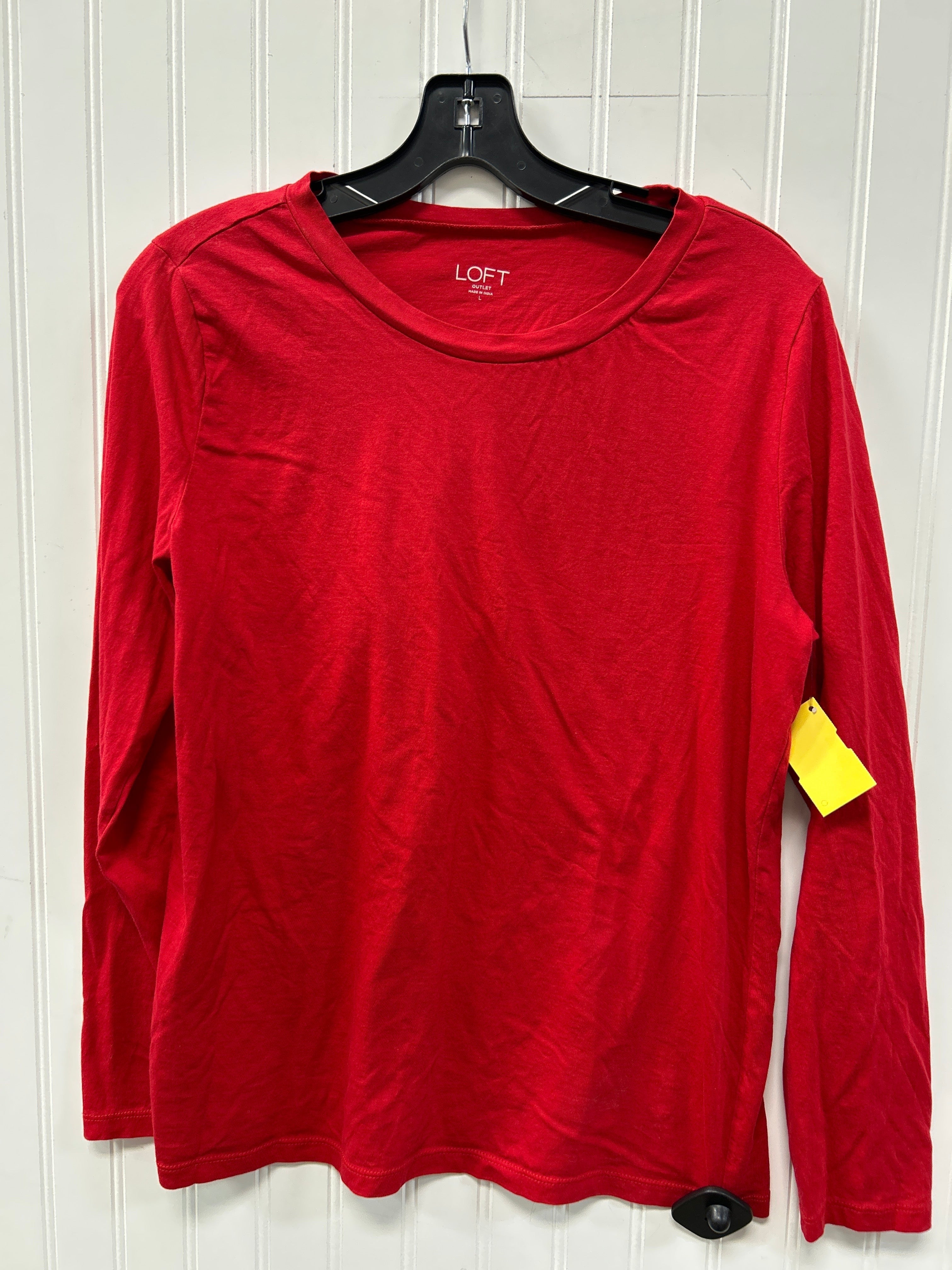Top Ls By Loft In Red, Size:L