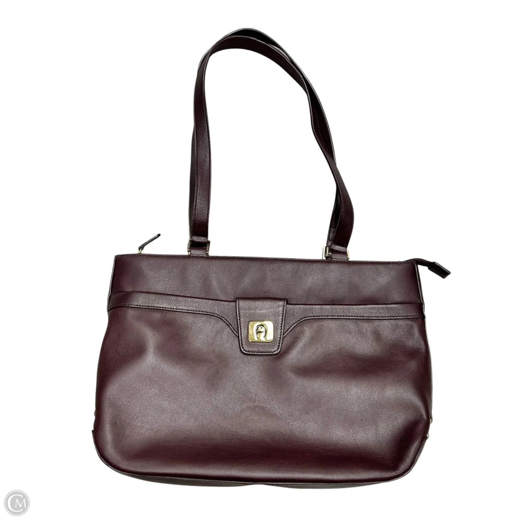 Handbag Leather By Etienne Aigner, Size: Medium