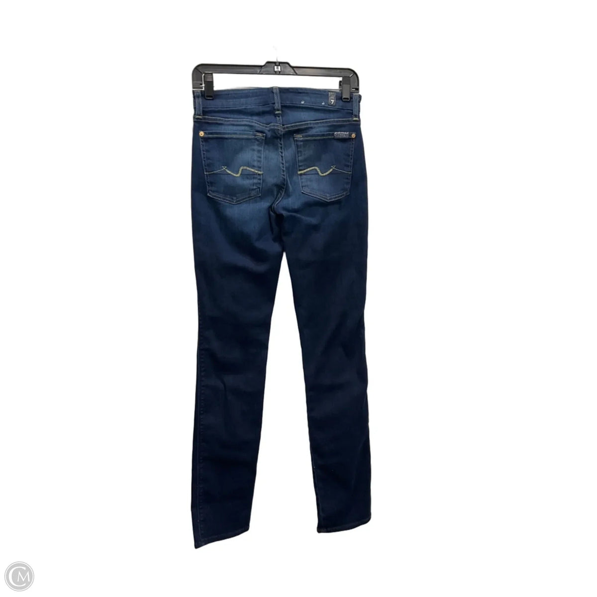 Jeans Skinny By 7 For All Mankind In Blue Denim, Size: 4