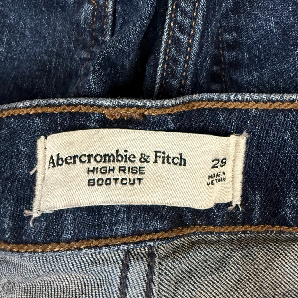 Jeans Boot Cut By Abercrombie And Fitch In Blue Denim, Size: 8