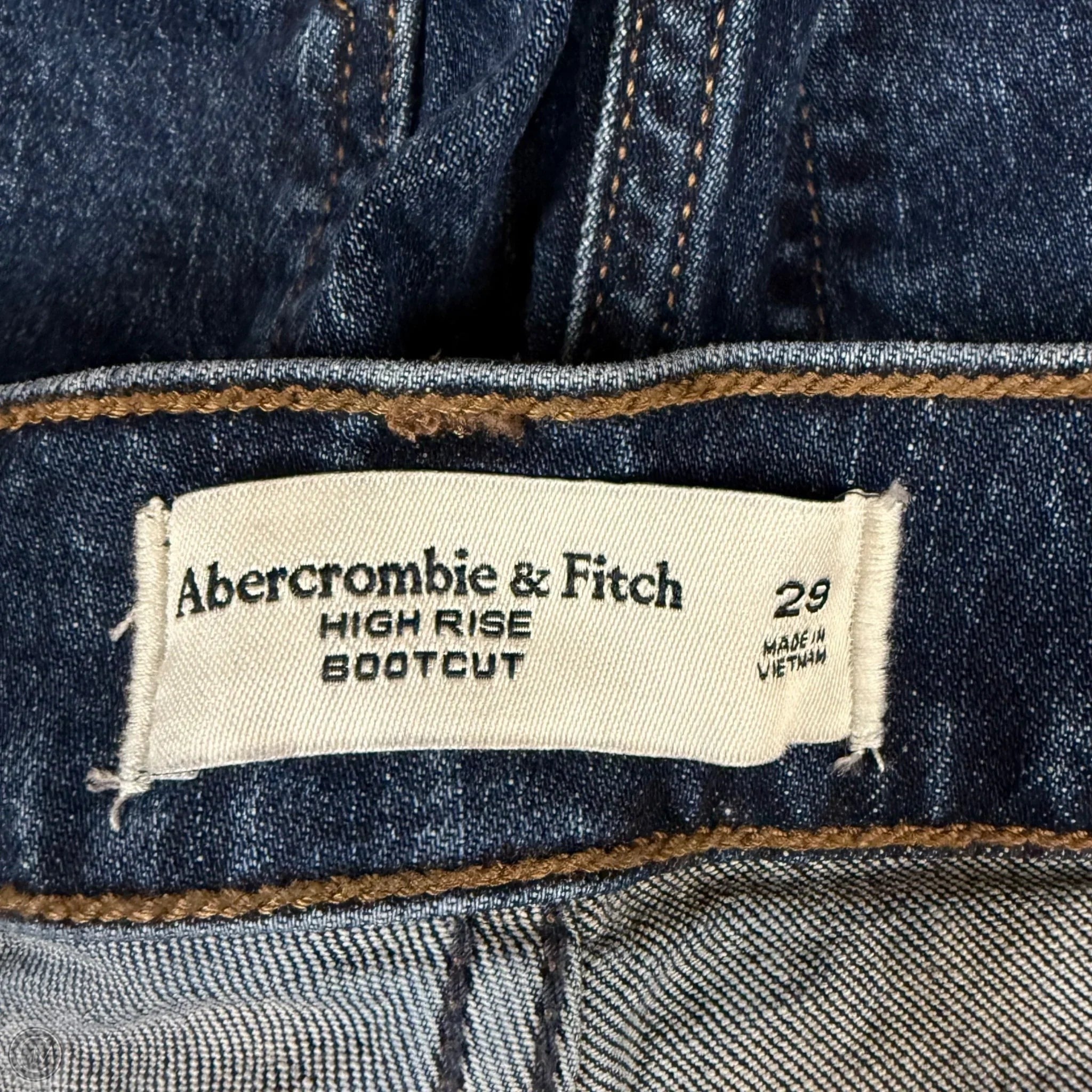 Jeans Boot Cut By Abercrombie And Fitch In Blue Denim, Size: 8
