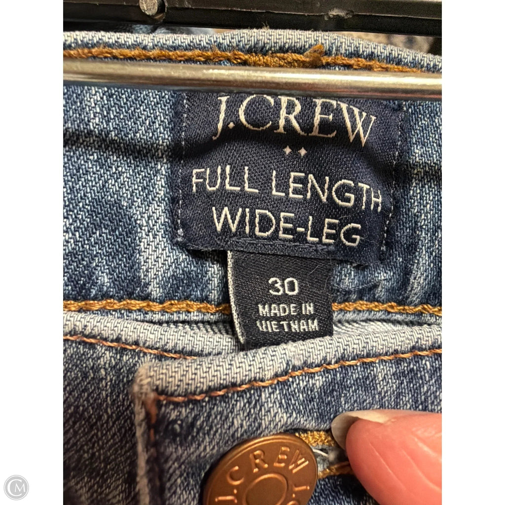 Jeans Wide Leg By J. Crew In Blue Denim, Size: 10