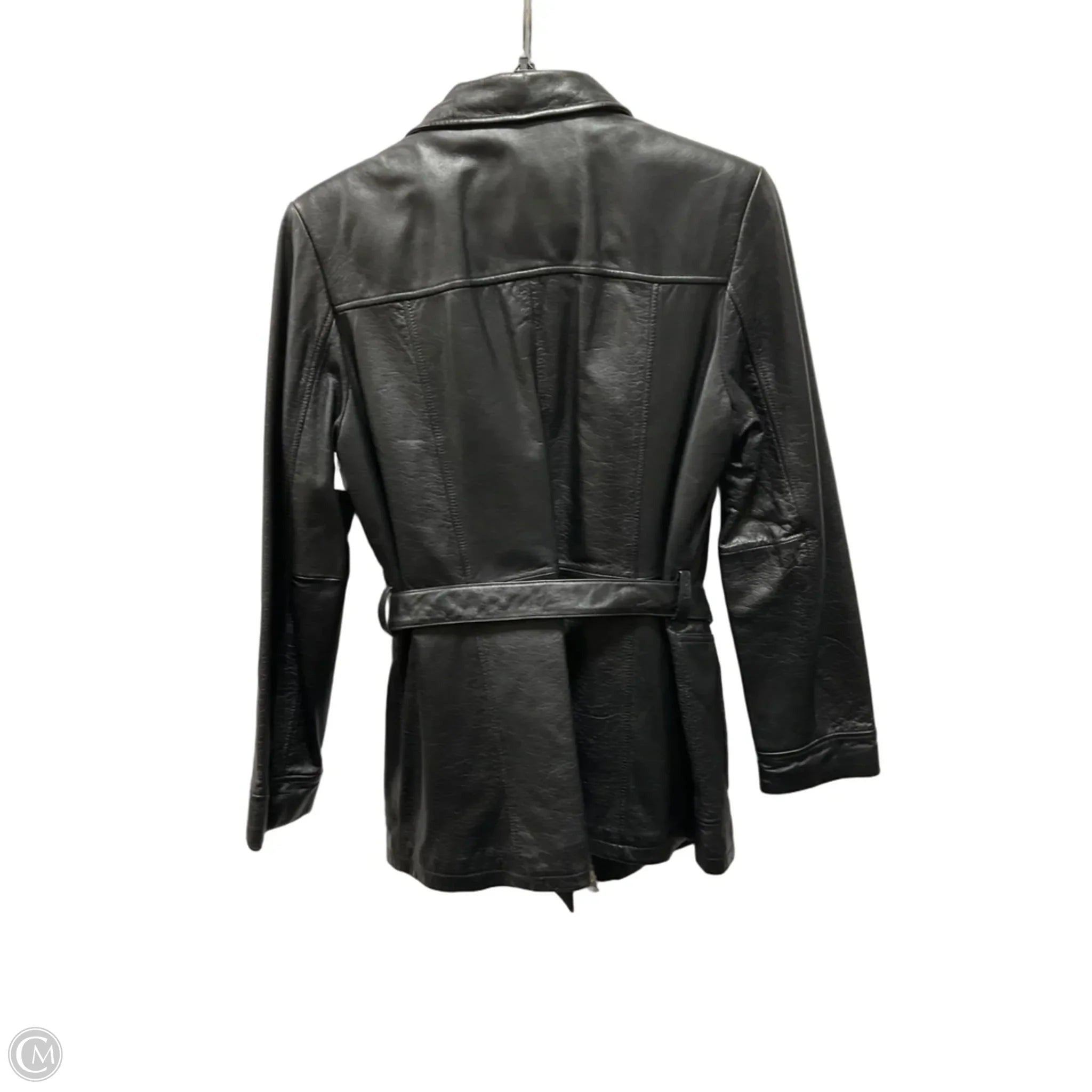 Jacket Leather By Wilsons Leather In Black, Size: M