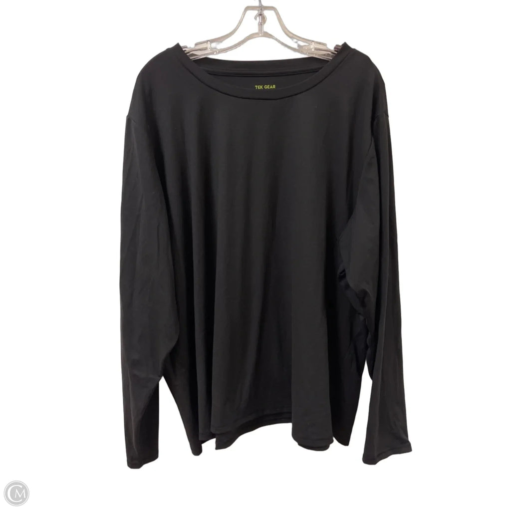 Athletic Top Long Sleeve Crewneck By Tek Gear In Black, Size: 3x
