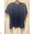 Top Short Sleeve By Croft And Barrow In Navy, Size: 1x