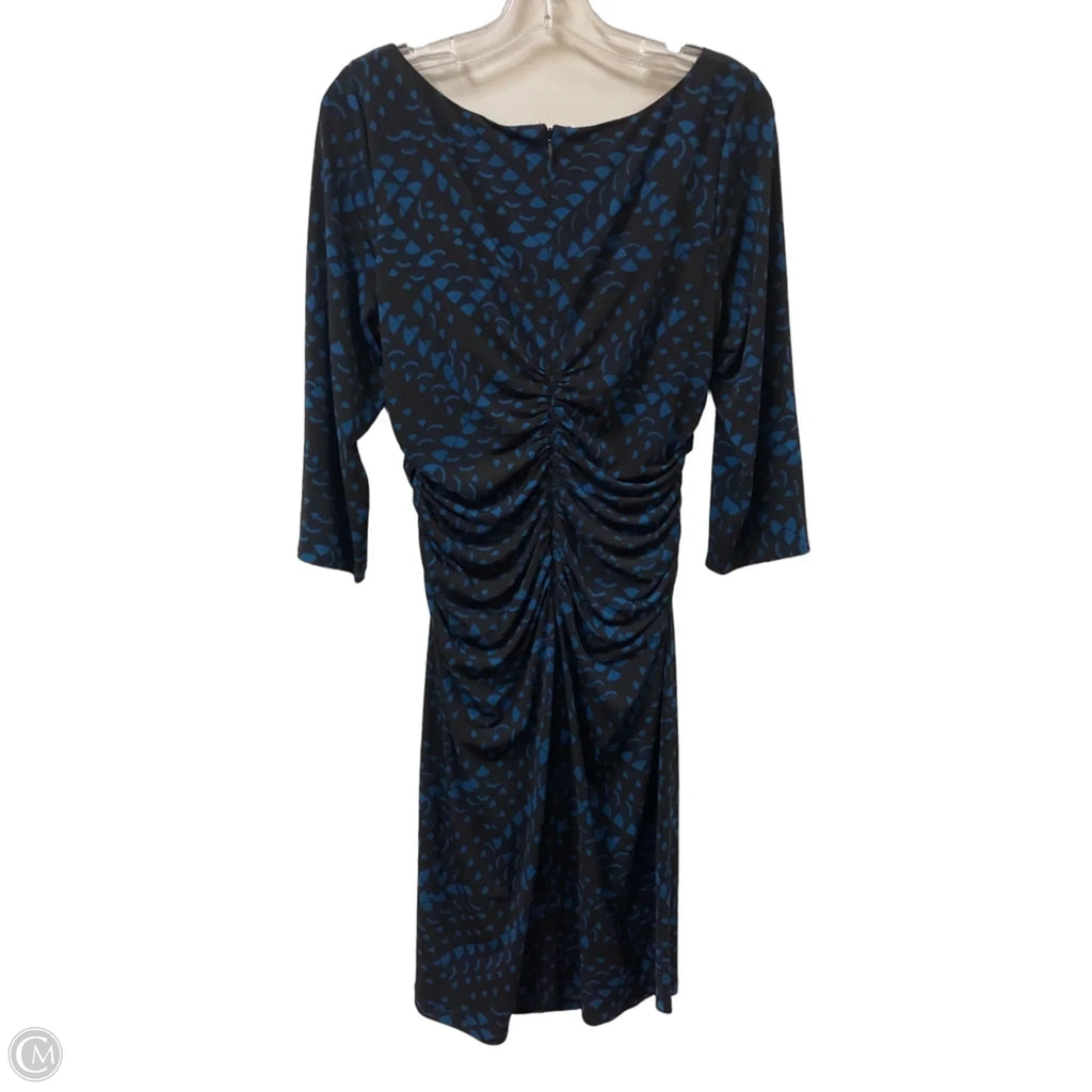 Dress Casual Short By White House Black Market In Black & Blue, Size: L