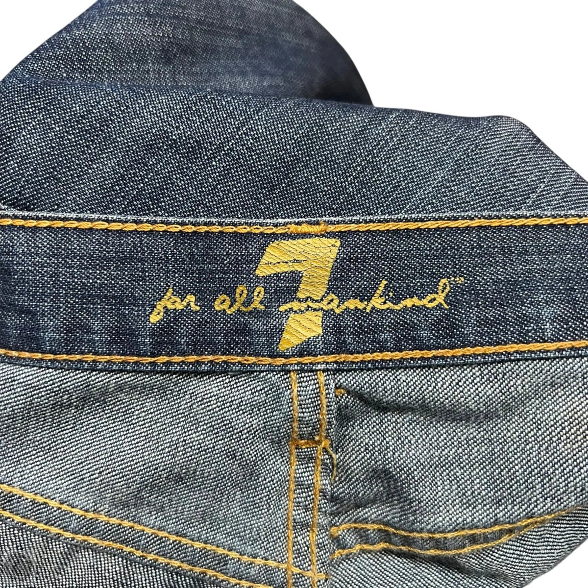 Jeans Straight By 7 For All Mankind In Blue Denim, Size: 6