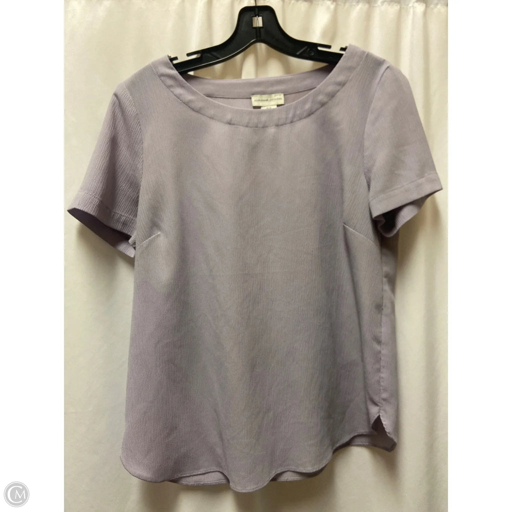 Top Short Sleeve By Adrienne Vittadini In Purple, Size: M