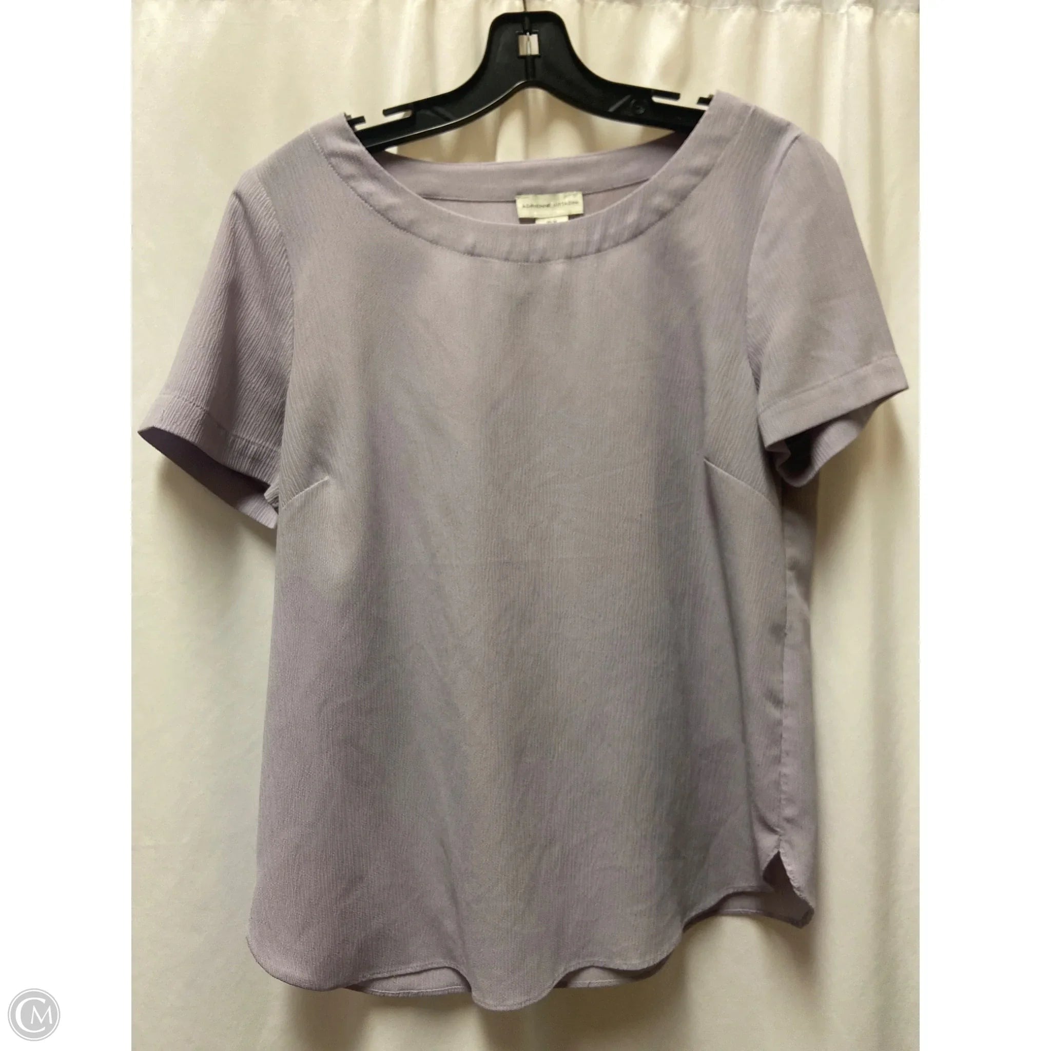 Top Short Sleeve By Adrienne Vittadini In Purple, Size: M