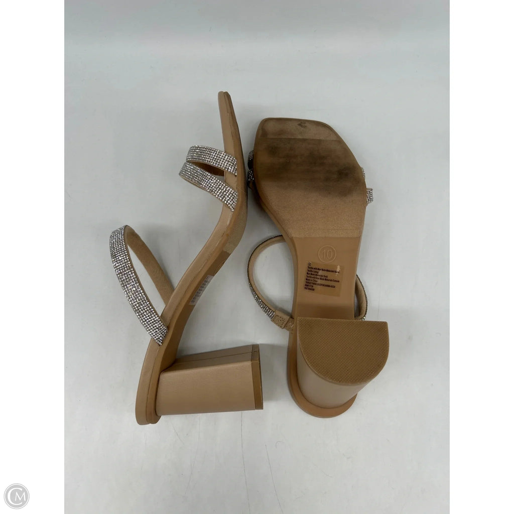 Sandals Heels Block By A New Day In Tan, Size: 10