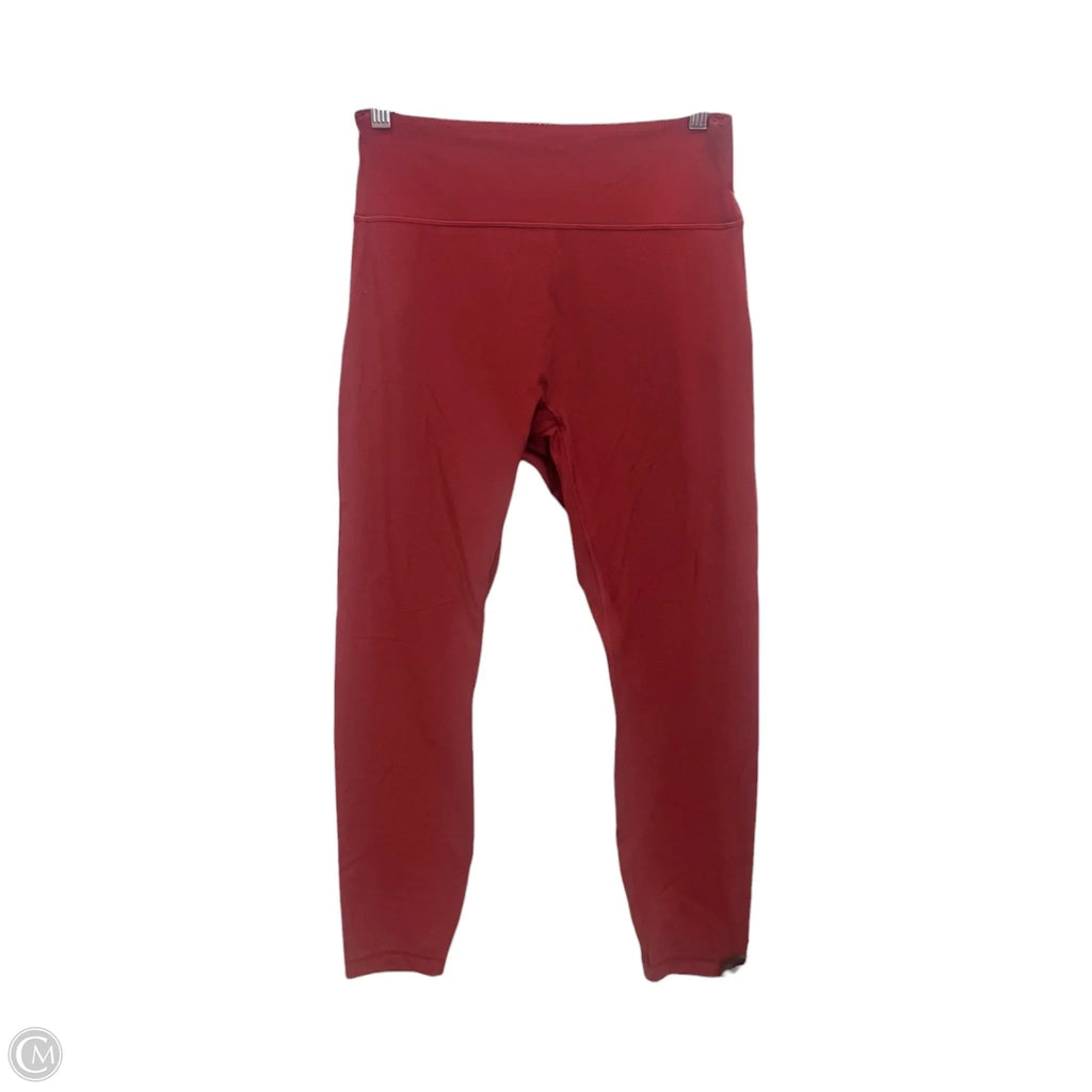 Athletic Leggings By Lululemon In Maroon, Size: 10