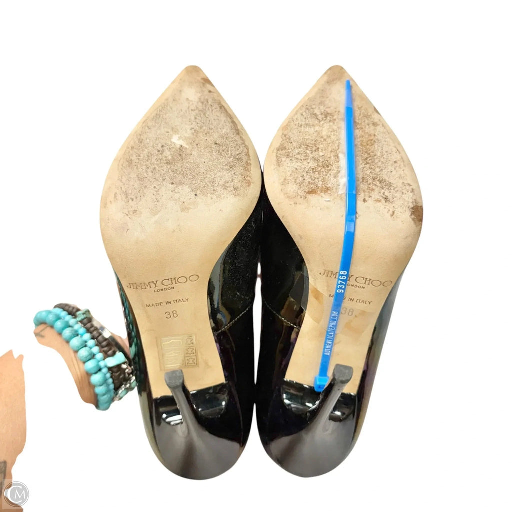 Shoes Luxury Designer By Jimmy Choo In Black, Size: 7.5