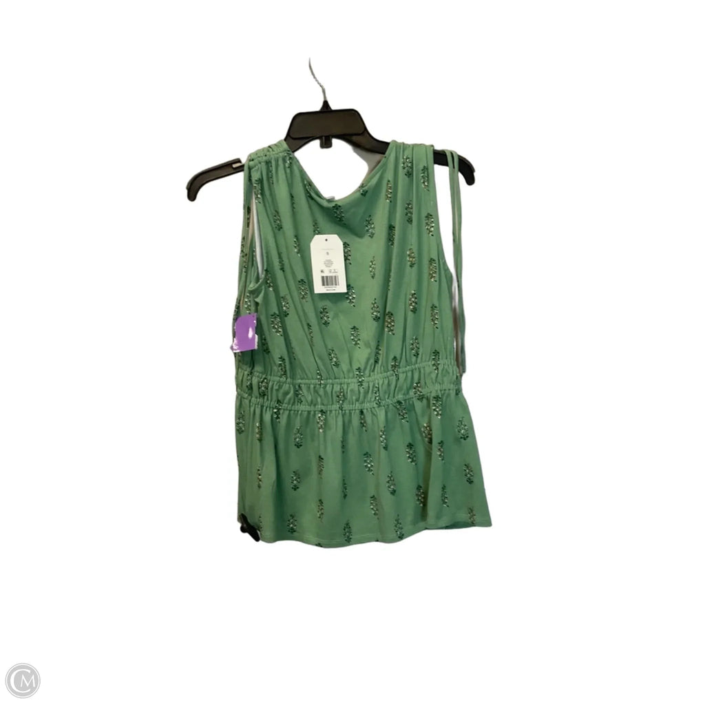 Top Sleeveless By Wonderly In Green, Size: S