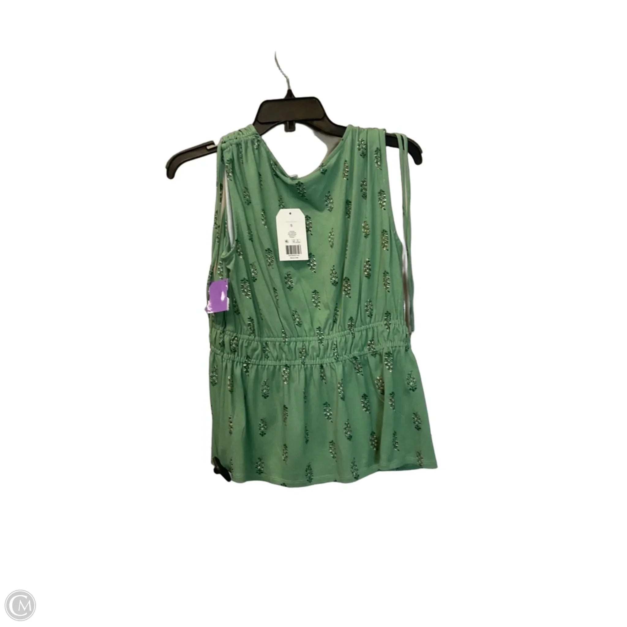 Top Sleeveless By Wonderly In Green, Size: S