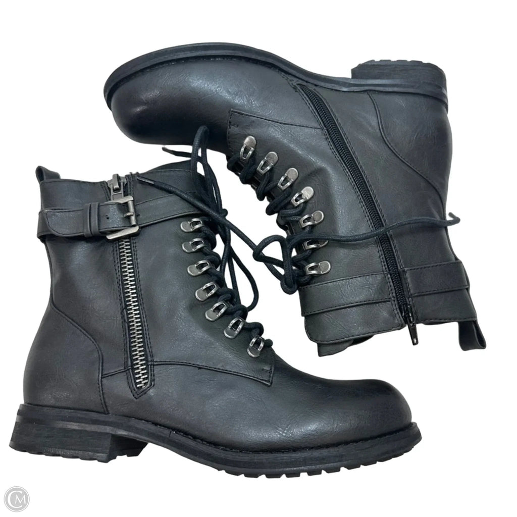 Boots Combat By Lane Bryant In Black, Size: 9 W