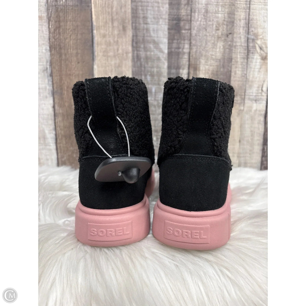 Boots Ankle Flats By Sorel In Black & Pink, Size: 7