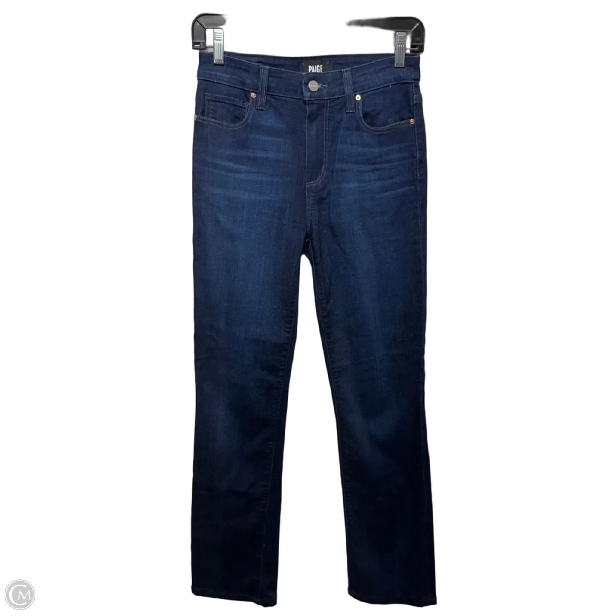 Jeans Straight By Paige In Blue Denim, Size: 2