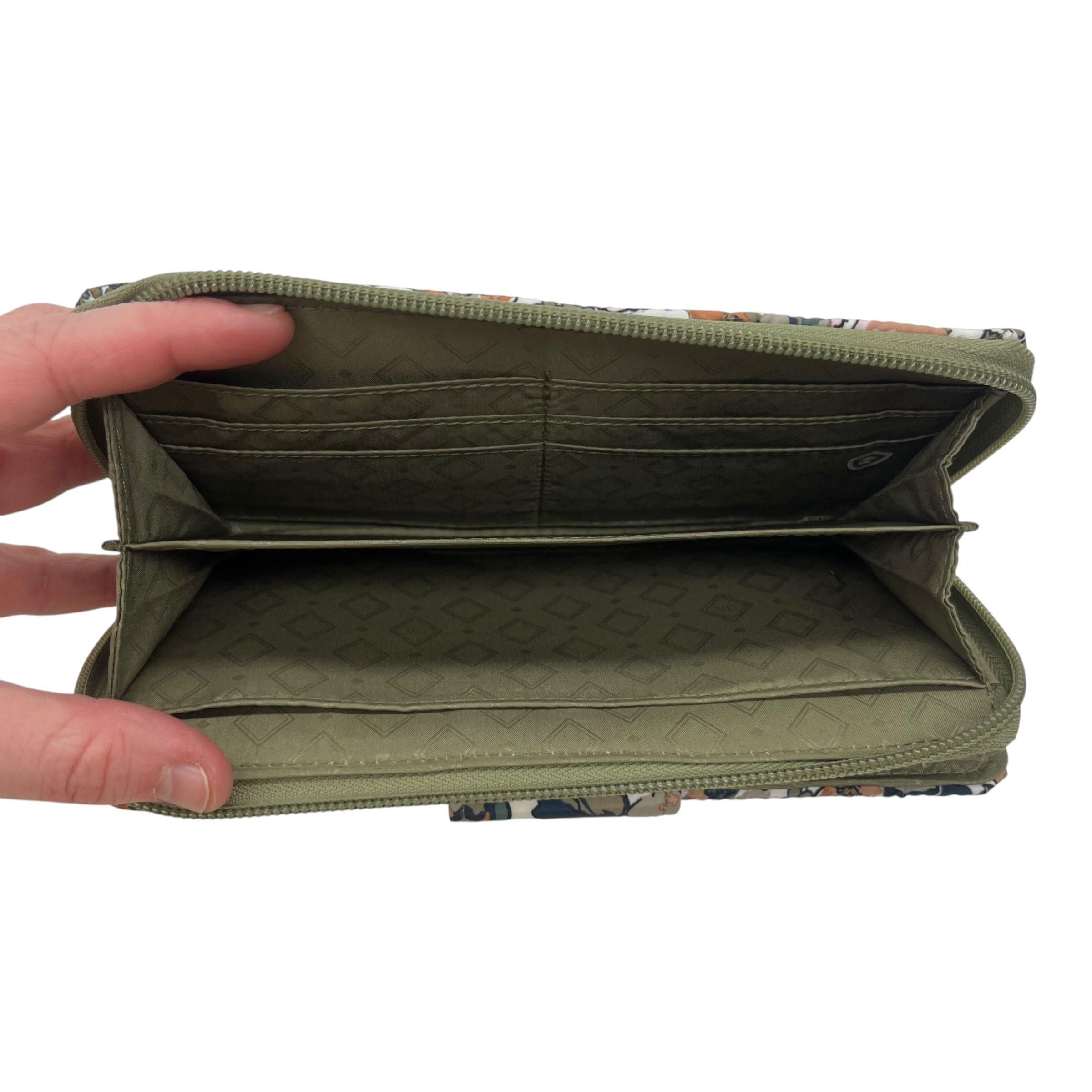 Wallet By Vera Bradley In Blue & Green, Size:Large