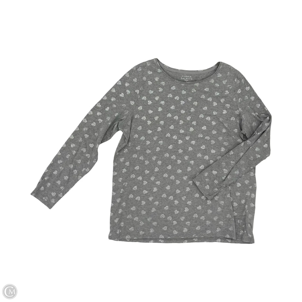 Top Long Sleeve By Talbots In Grey, Size: 1x