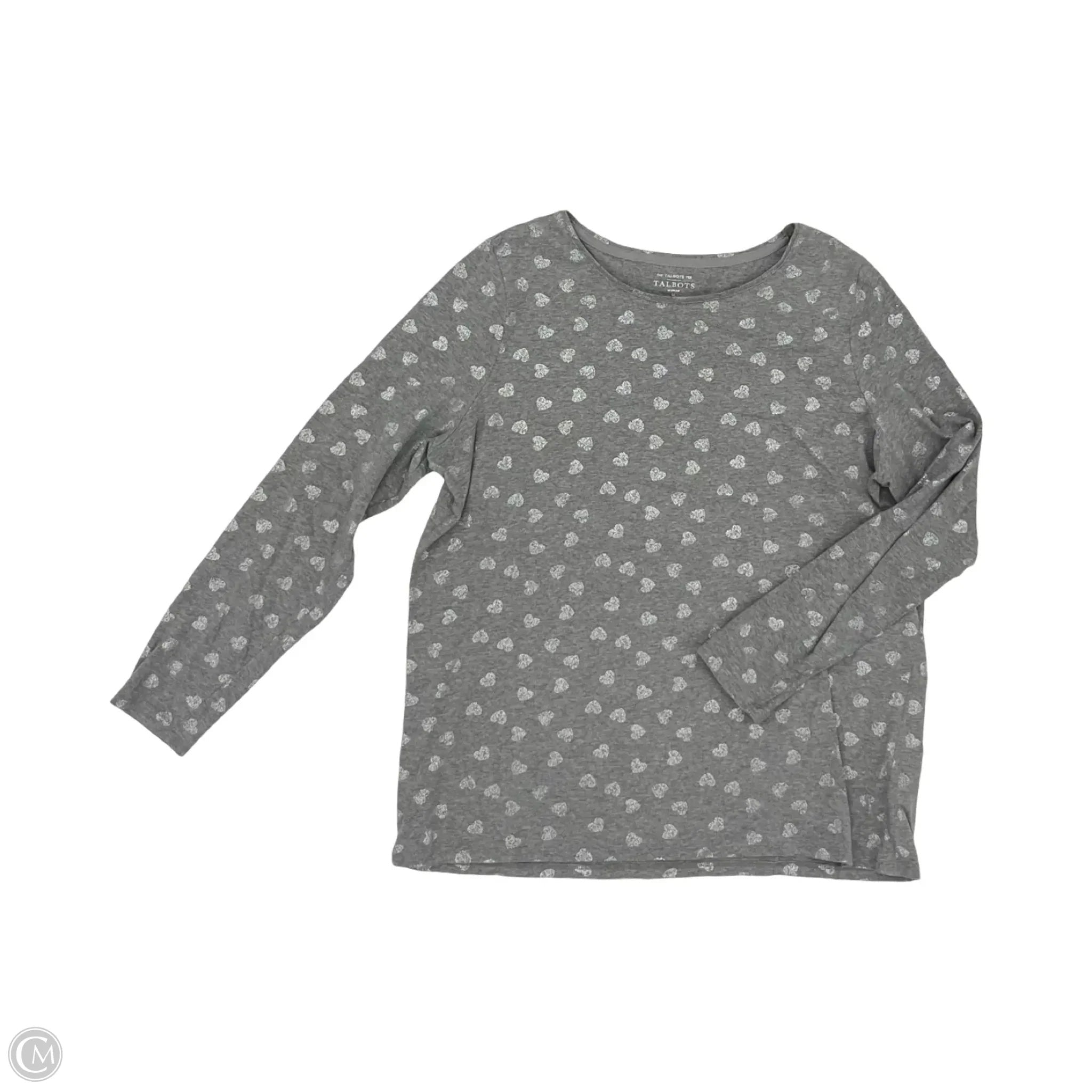 Top Long Sleeve By Talbots In Grey, Size: 1x